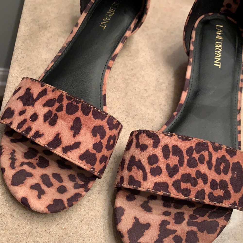 Lane Bryant leopard sandals